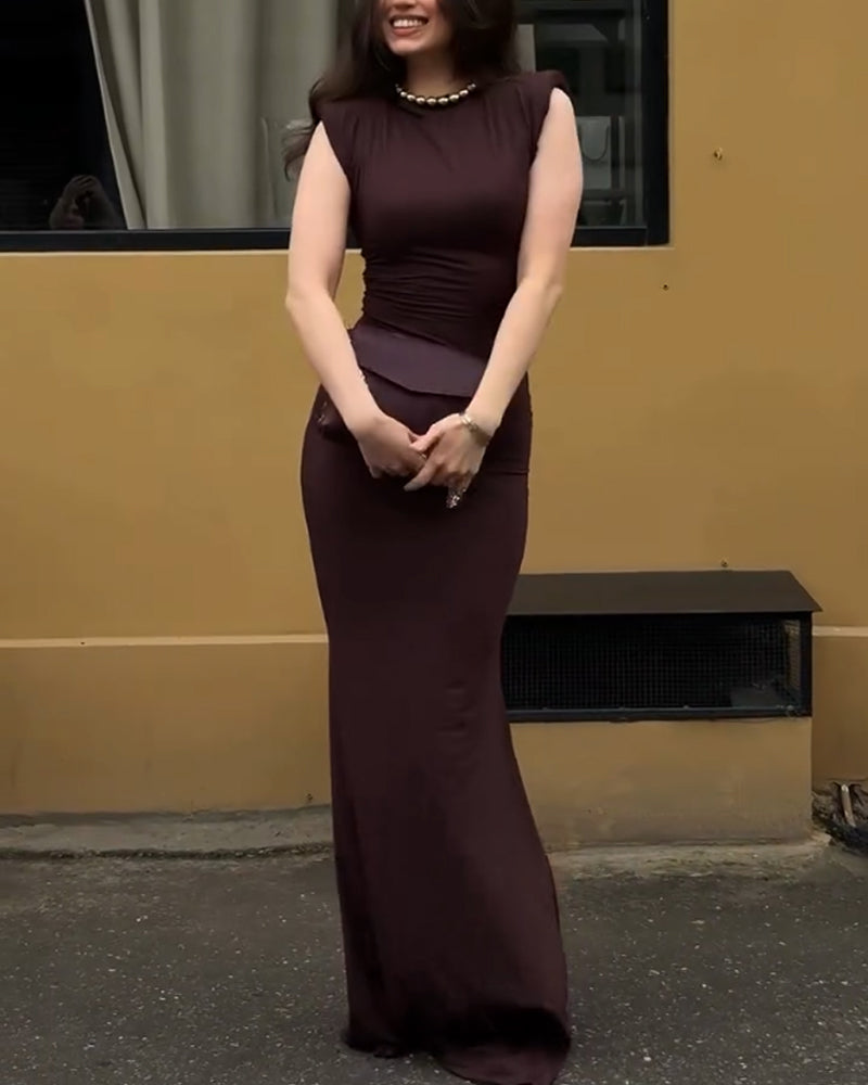 Stylish Crewneck Dress