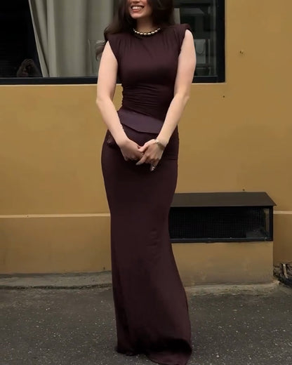 Stylish Crewneck Dress