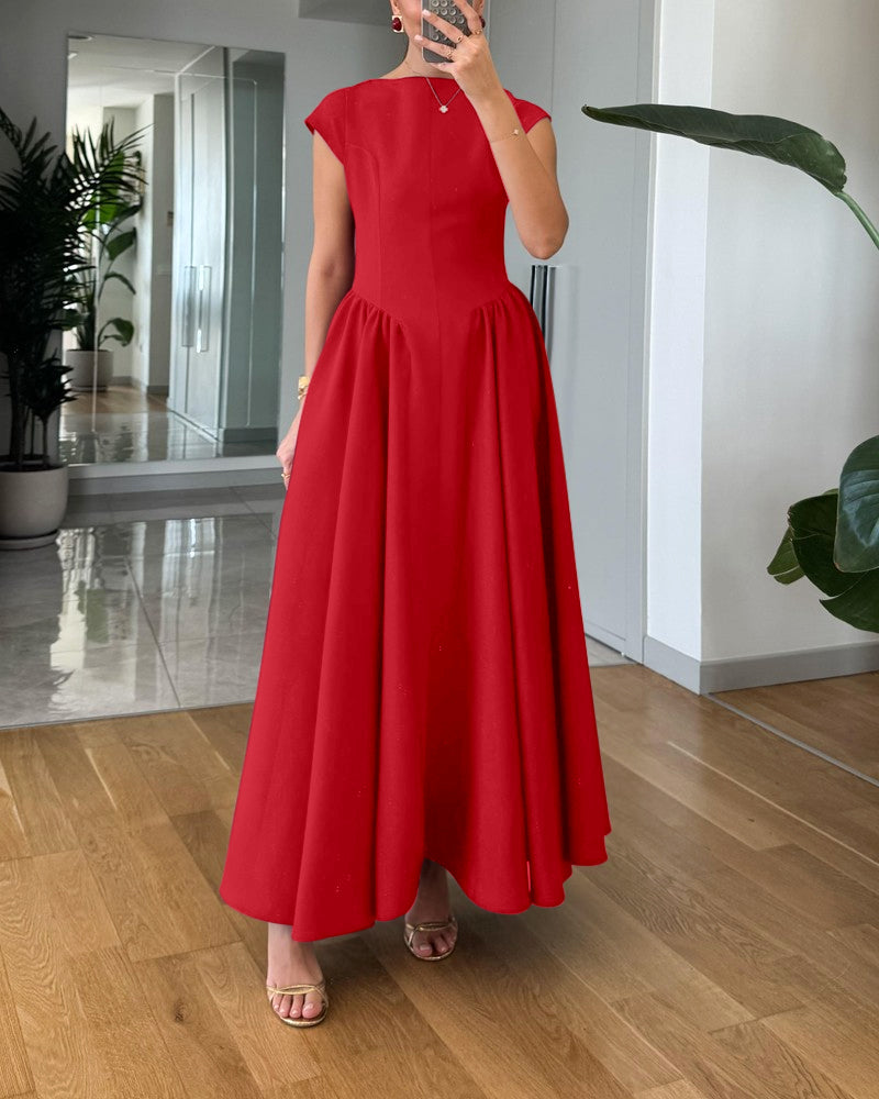 Fashion Elegant Solid Color Dress