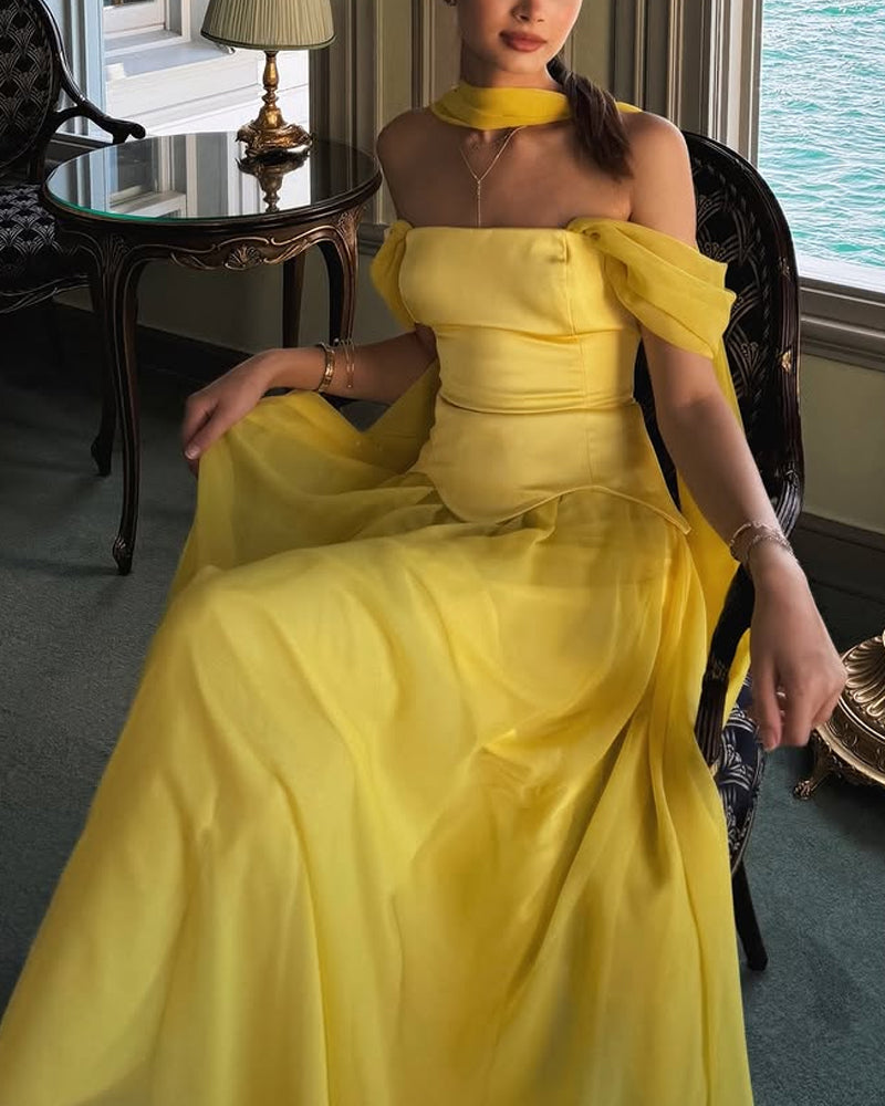 Chic Off-Shoulder Gown