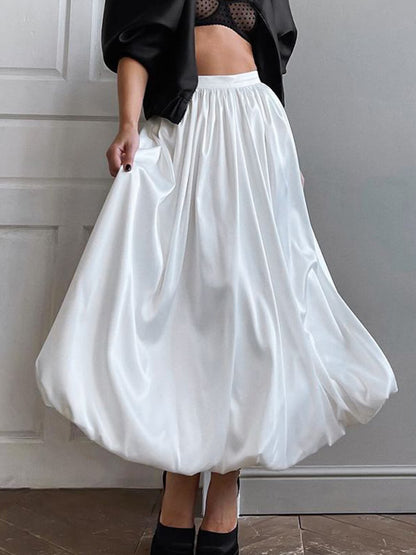 High-Waisted A-Line Skirt in French Style
