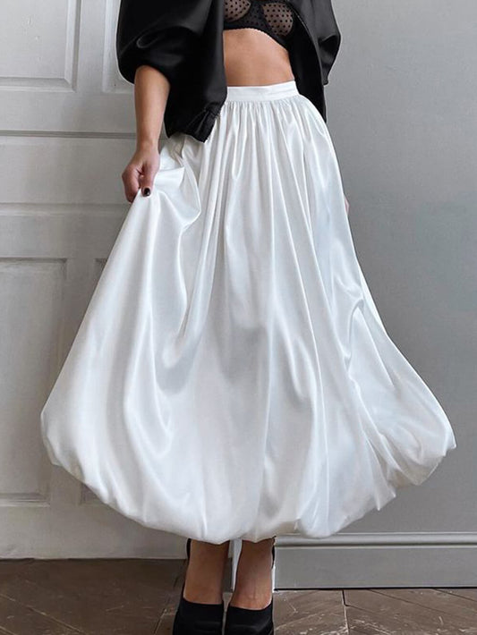High-Waisted A-Line Skirt in French Style