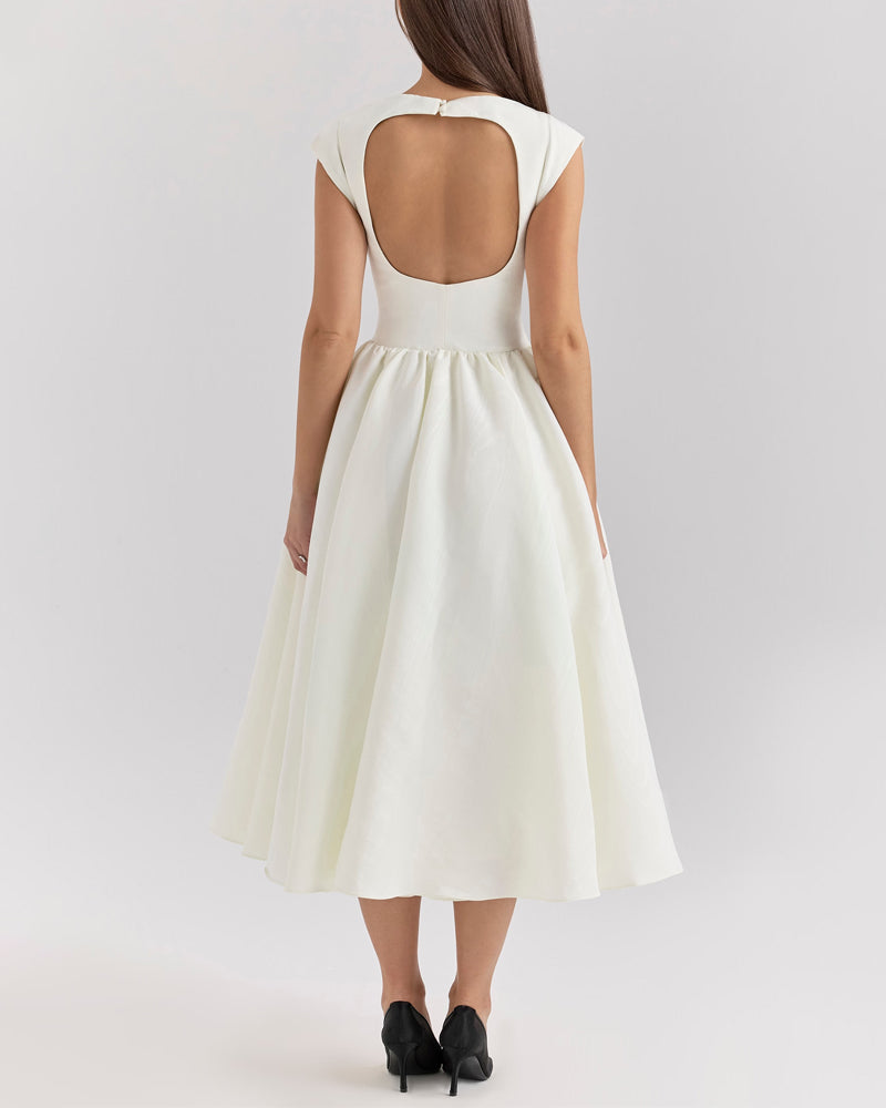 Fashion Elegant Solid Color Dress