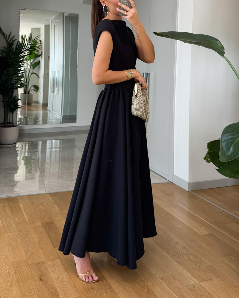 Fashion Elegant Solid Color Dress