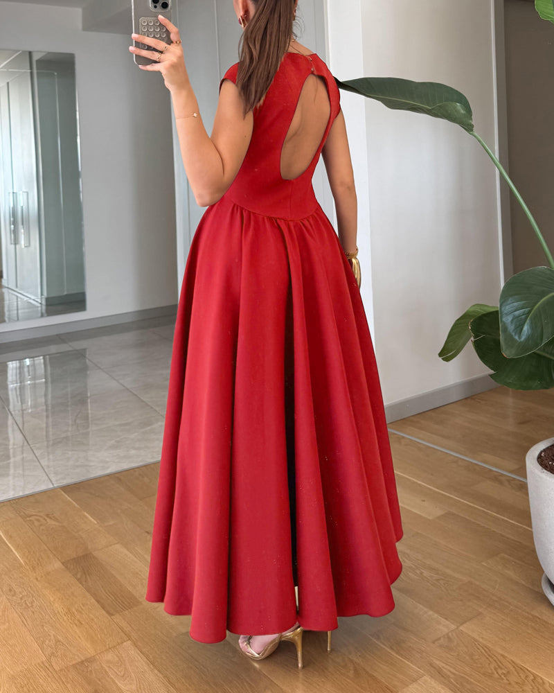 Fashion Elegant Solid Color Dress