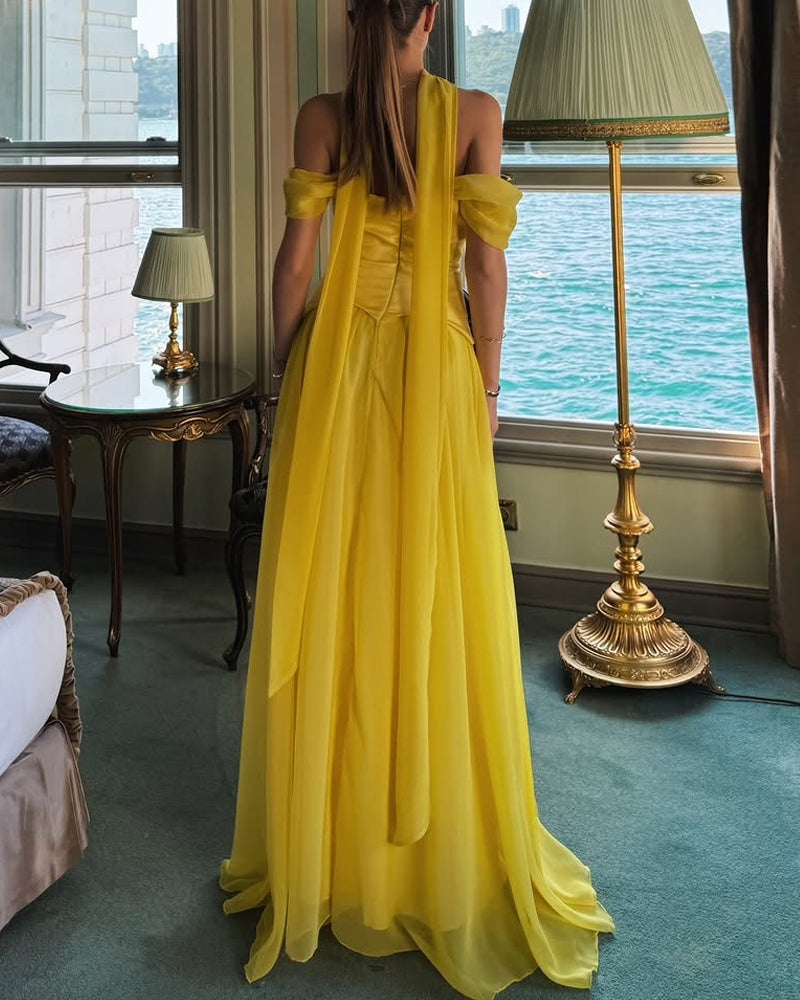 Chic Off-Shoulder Gown