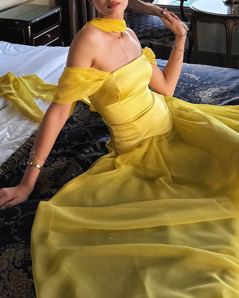 Chic Off-Shoulder Gown