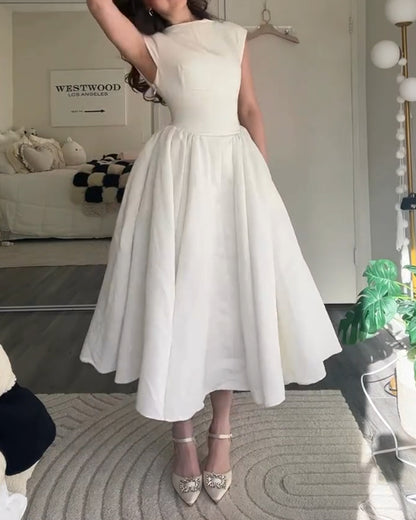 Fashion Elegant Solid Color Dress