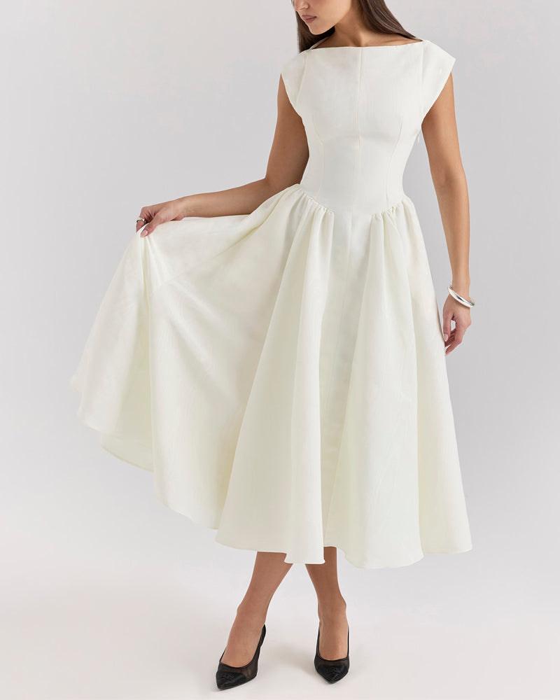 Fashion Elegant Solid Color Dress
