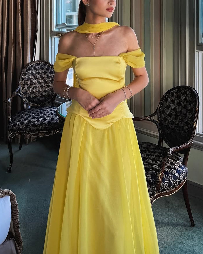 Chic Off-Shoulder Gown