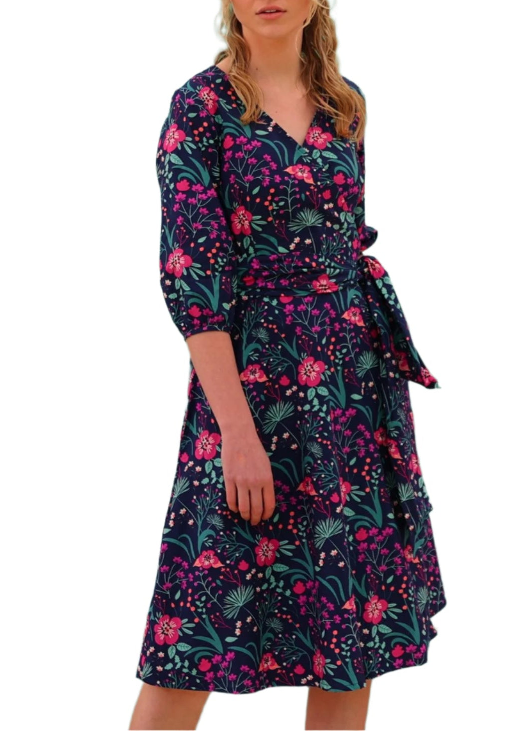 Ella Wrap Dress Dianthus