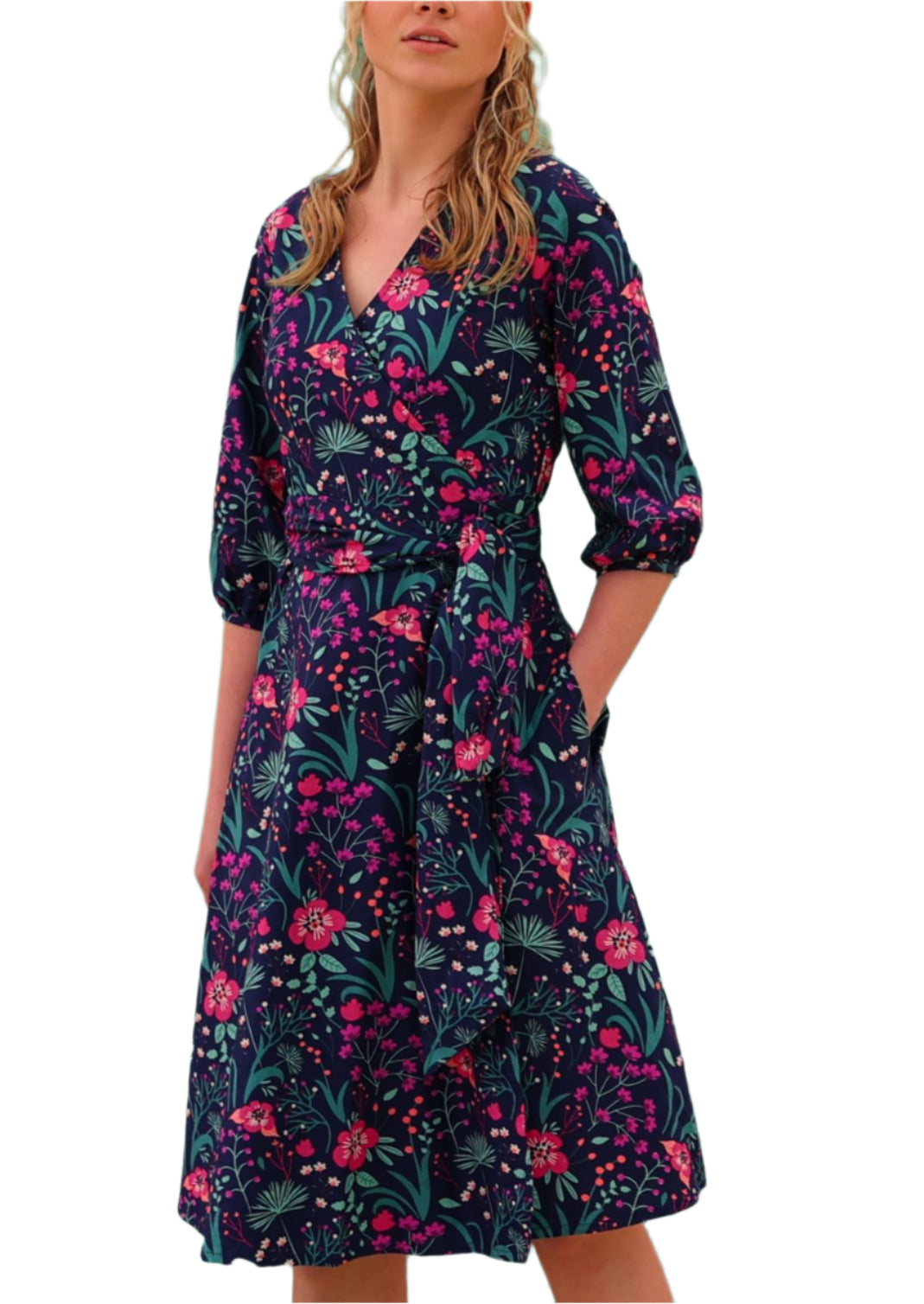 Ella Wrap Dress Dianthus