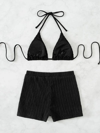 Textured String Bikini for Women
