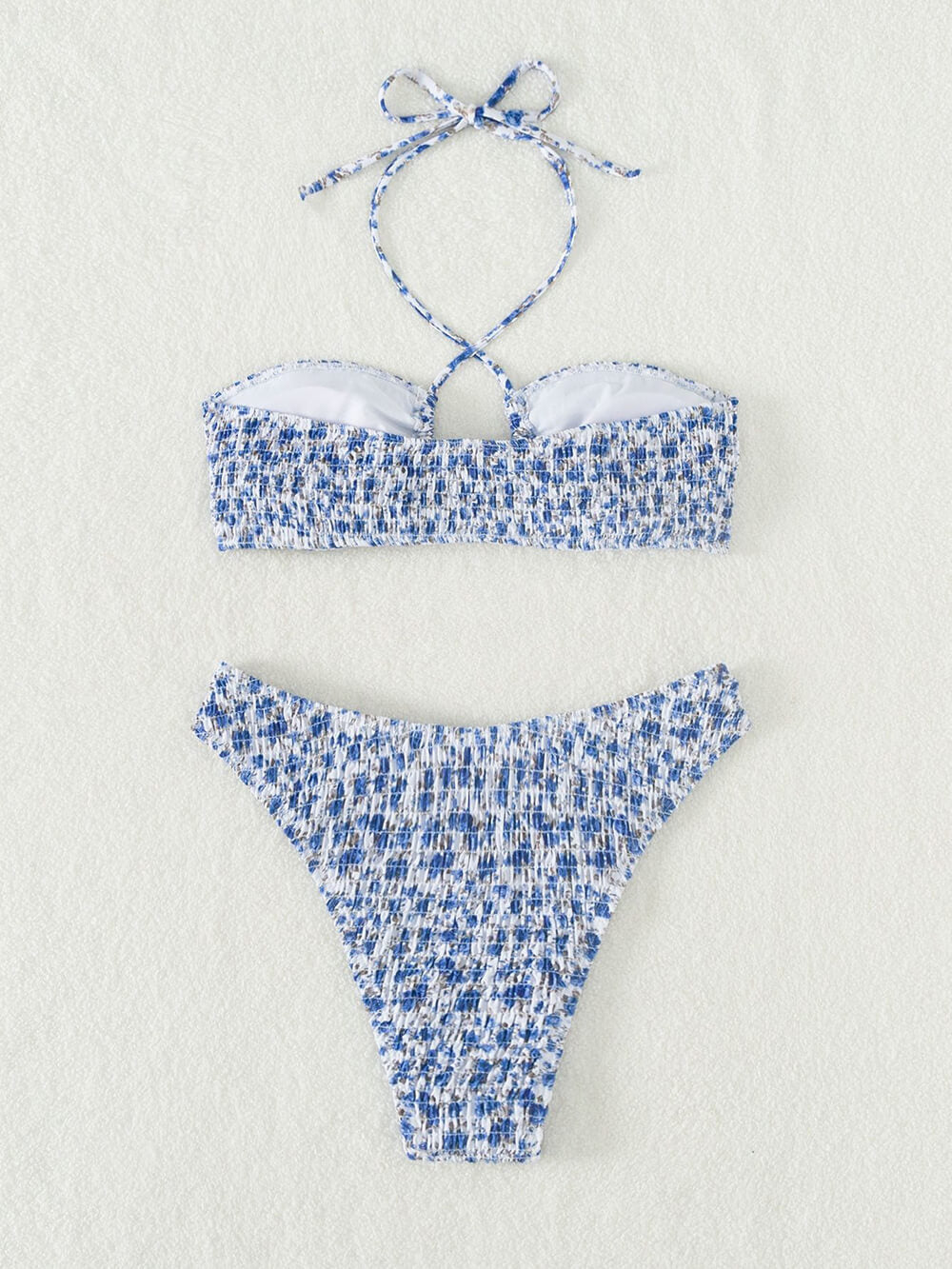 Floral Print Halter Neck Bikini Set