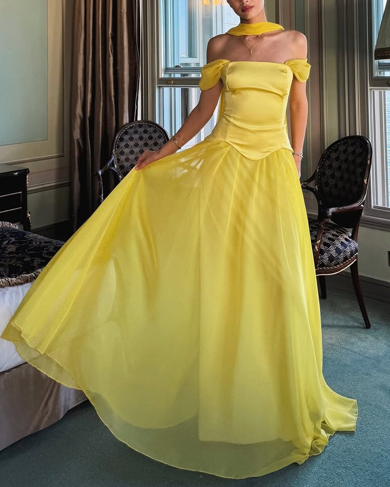 Chic Off-Shoulder Gown