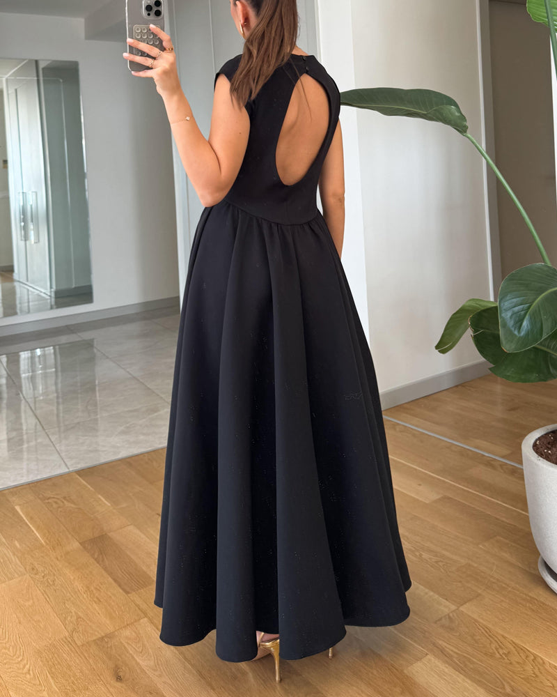 Fashion Elegant Solid Color Dress