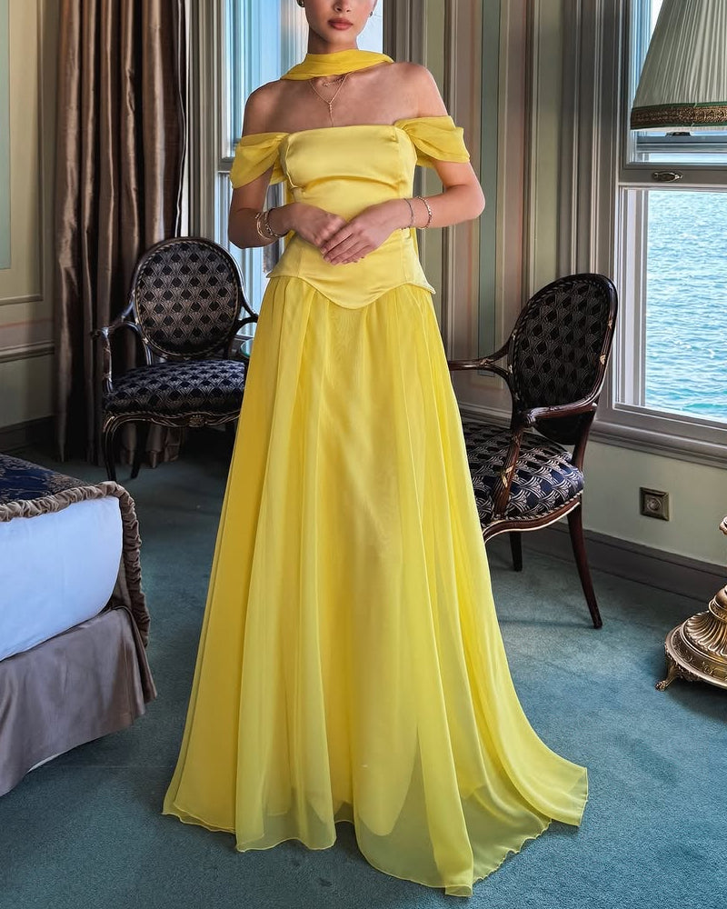 Chic Off-Shoulder Gown