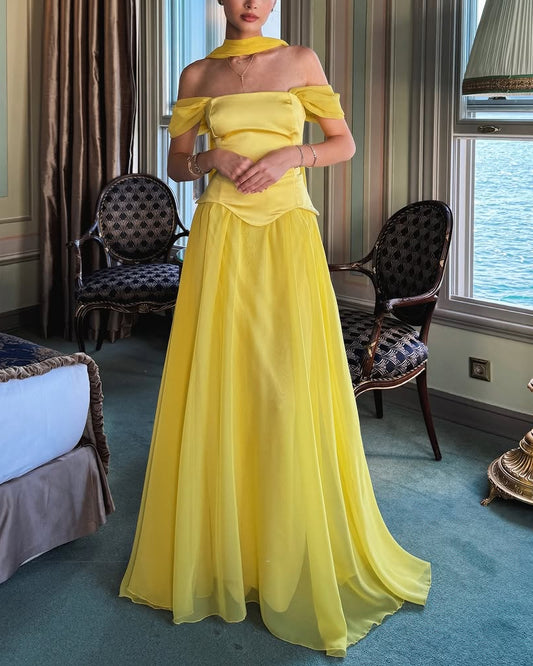 Chic Off-Shoulder Gown