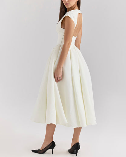 Fashion Elegant Solid Color Dress